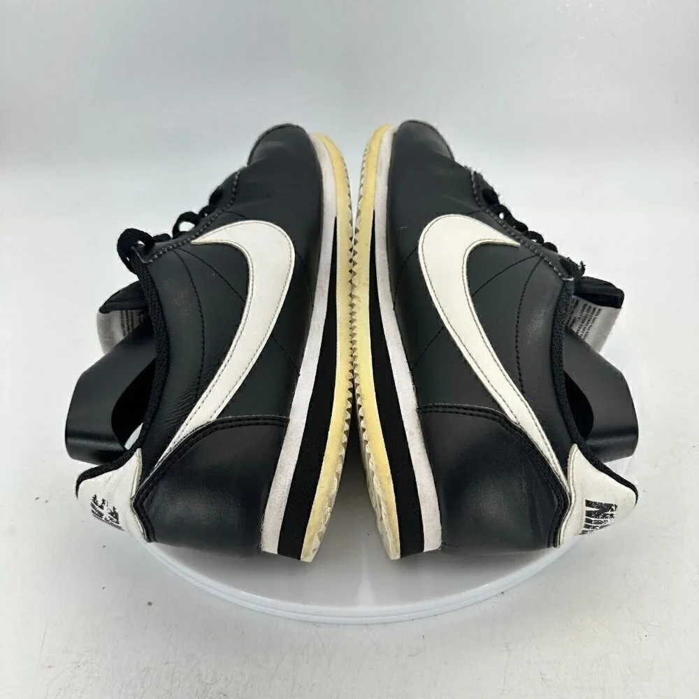 Nike Classic Cortez Women Size 8 807471-010 Panda Black Leather Training Shoes